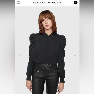 NWT Rebecca Minkoff Bloggers Fave Janine Dressy Black Puff SL Hoodie/Small